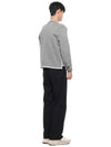 V-Neck Diagonal Armband Cardigan Grey - THOM BROWNE - BALAAN 7