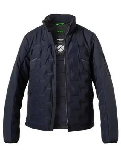 Printed Bonding Fabric Down Jacket Navy - HUGO BOSS - BALAAN 2