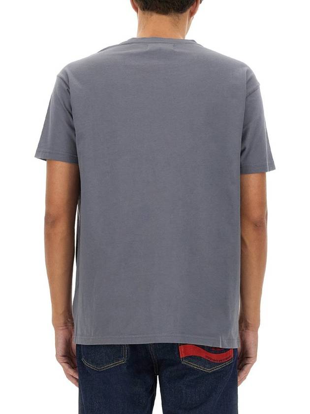 ORB Logo Cotton Short Sleeve T-Shirt Grey - VIVIENNE WESTWOOD - BALAAN 5