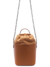 5AC Number Logo Texture Leather Bucket Bag Mustard - MAISON MARGIELA - BALAAN 5