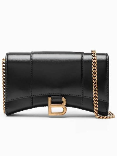 Hourglass Chain Mini Calfskin Cross Bag Black - BALENCIAGA - BALAAN 2