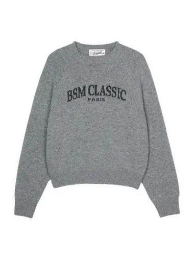 BSM Classic Knit Pullover Melange Gray - BENSIMON - BALAAN 1