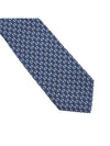 Bear Logo Print Silk Tie Marine - SALVATORE FERRAGAMO - BALAAN 6