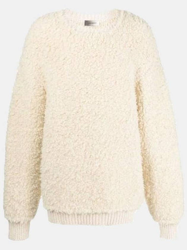 Valentin Crew Neck Wool Knit Top White - ISABEL MARANT - BALAAN 1