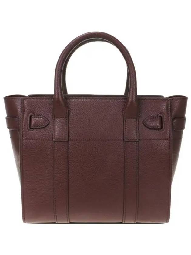 Bayswater Zipped Mini Classic Grain Tote Bag Oxblood - MULBERRY - BALAAN 4