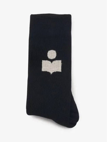 Embroidered Logo Socks Black - ISABEL MARANT - BALAAN 2