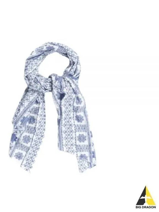 Long Scarf BlueWhite CP Embroidery 24S1H001 OR386 IB001 - ENGINEERED GARMENTS - BALAAN 1