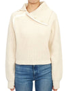 La Maille Vega Asymmetric Mock Neck Wool Knit Top Light Beige - JACQUEMUS - BALAAN 4