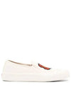 Women's School Embroidered Balk Flower Slip-On Cream - KENZO - BALAAN 2