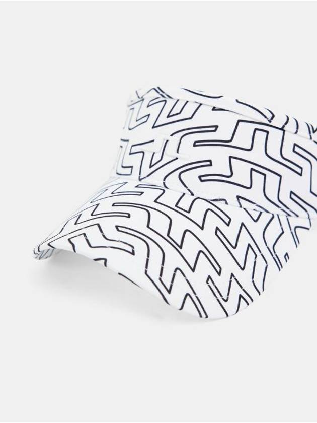 Samir Print Visor White Outline Bridge Swirl - J.LINDEBERG - BALAAN 4