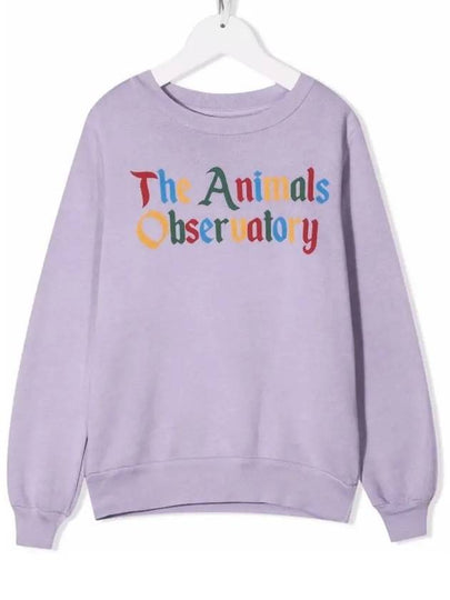 Kids Logo Print Sweatshirt Purple F21050 128FI - THE ANIMALS OBSERVATORY - BALAAN 2