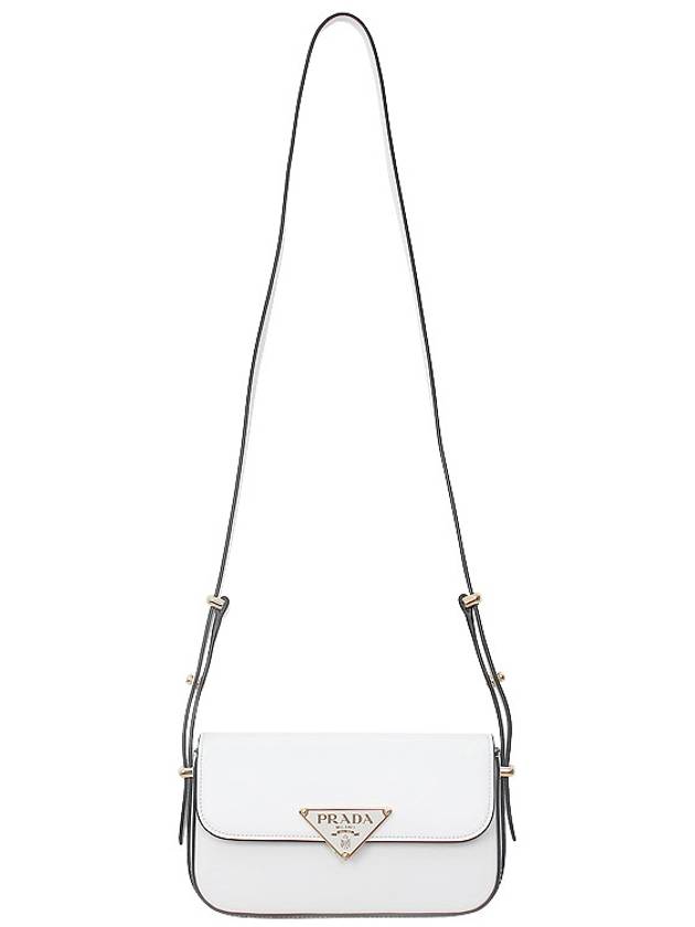 Leather Shoulder Bag White - PRADA - BALAAN 4