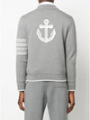 Anchor Jacquard 4-Bar Bomber Jacket Light Grey - THOM BROWNE - BALAAN 4