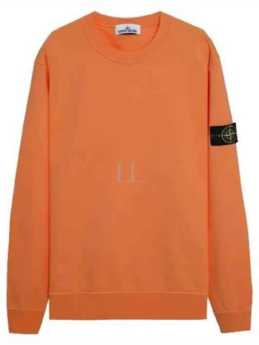 Wappen Patch Crew Neck Sweatshirt Orange - STONE ISLAND - BALAAN 2