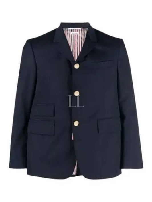 Center Back Striped Down Padded Jacket Navy - THOM BROWNE - BALAAN 2