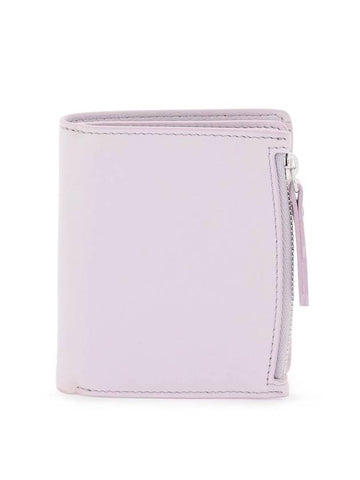 Four-Stitch Leather Half Wallet Purple - MAISON MARGIELA - BALAAN 1