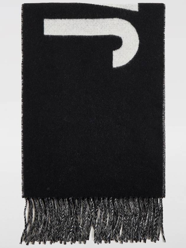 Lecharpe Fringe Logo Virgin Wool Muffler Black - JACQUEMUS - BALAAN 2