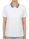 Women's Pleated Collar Silky Tech Nylon White - G/FORE - BALAAN 2