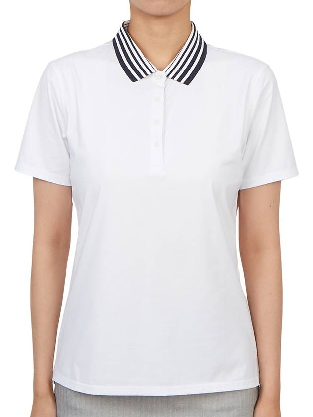 Women's Pleated Collar Silky Tech Nylon White - G/FORE - BALAAN 2