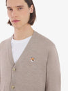 Fox Head Patch Classic Cardigan Beige Melange - MAISON KITSUNE - BALAAN 4