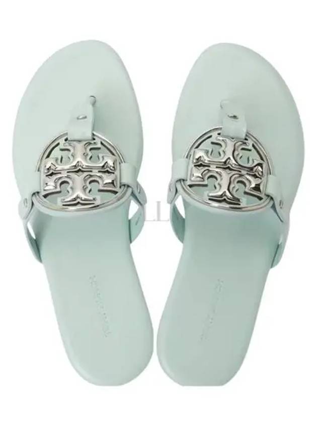 Women's Metal Miller Soft Flip Flops Light Blue - TORY BURCH - BALAAN 2