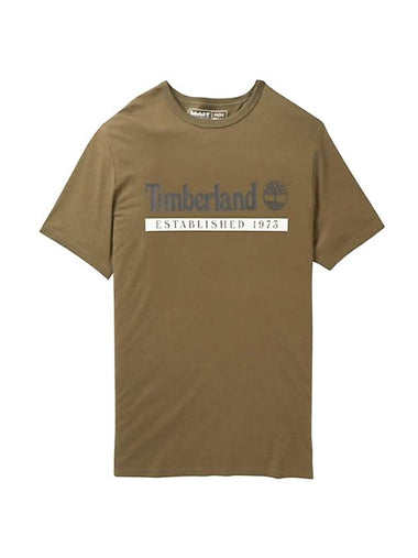 Classic Logo Short Sleeve T-Shirt Khaki - TIMBERLAND - BALAAN 1