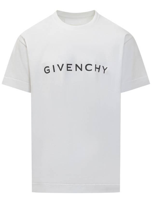 Logo Oversized Fit Cotton Short Sleeve T-Shirt White - GIVENCHY - BALAAN 2