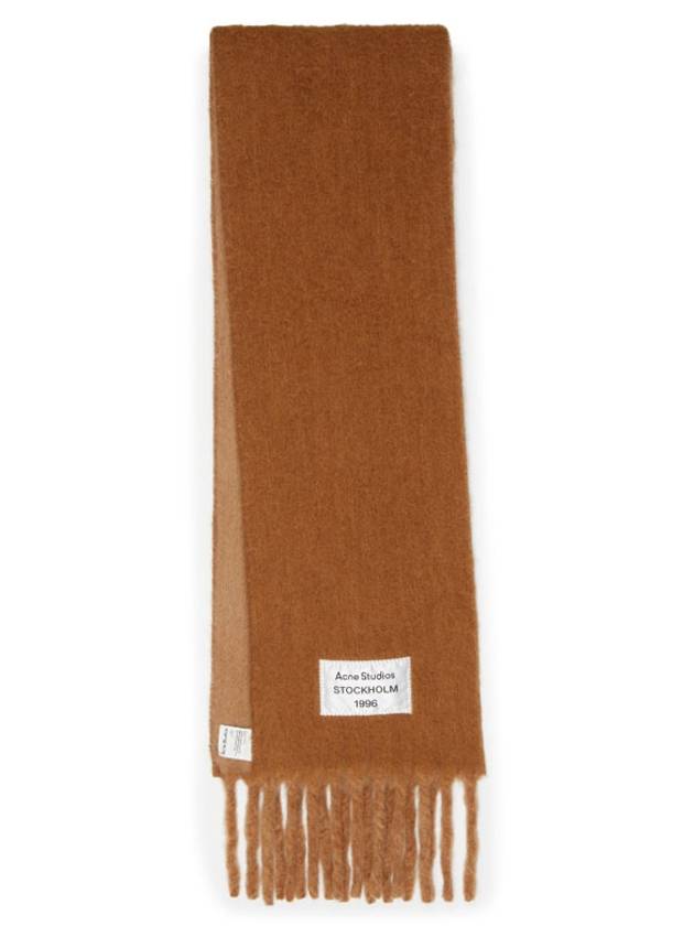 Logo Patch Fringe Muffler Brown - ACNE STUDIOS - BALAAN 3