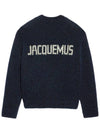 La Maille Pavane Knit Top Dark Navy - JACQUEMUS - BALAAN 3