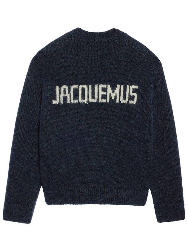 La Maille Pavane Knit Top Dark Navy - JACQUEMUS - BALAAN 3