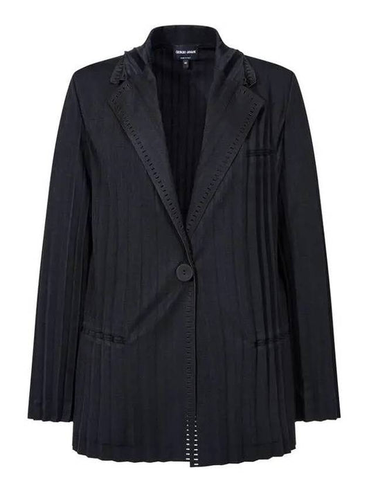 Women s pleated one button jacket black 270105 - GIORGIO ARMANI - BALAAN 1