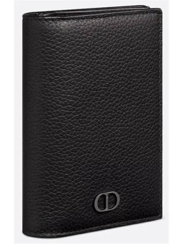 Bifold Grained Calfskin Card Wallet Black - DIOR - BALAAN 4