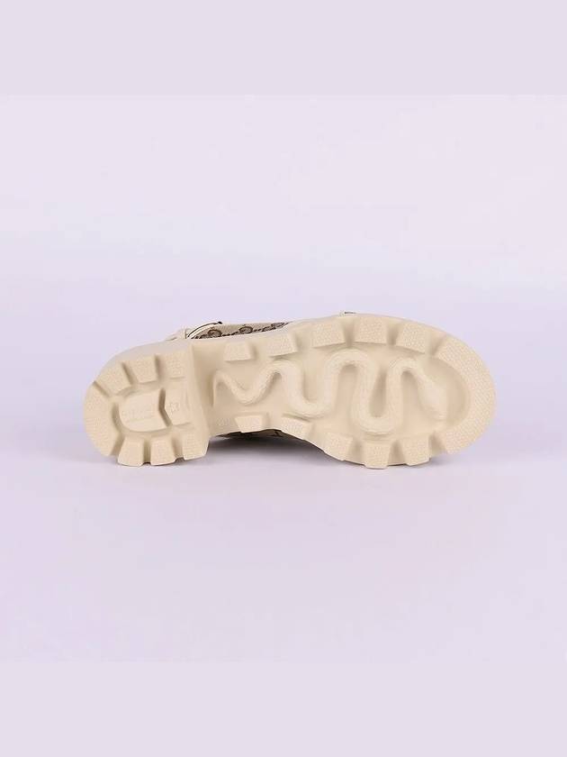 Monogram Print Open Toe Sandals Beige - GUCCI - BALAAN 5