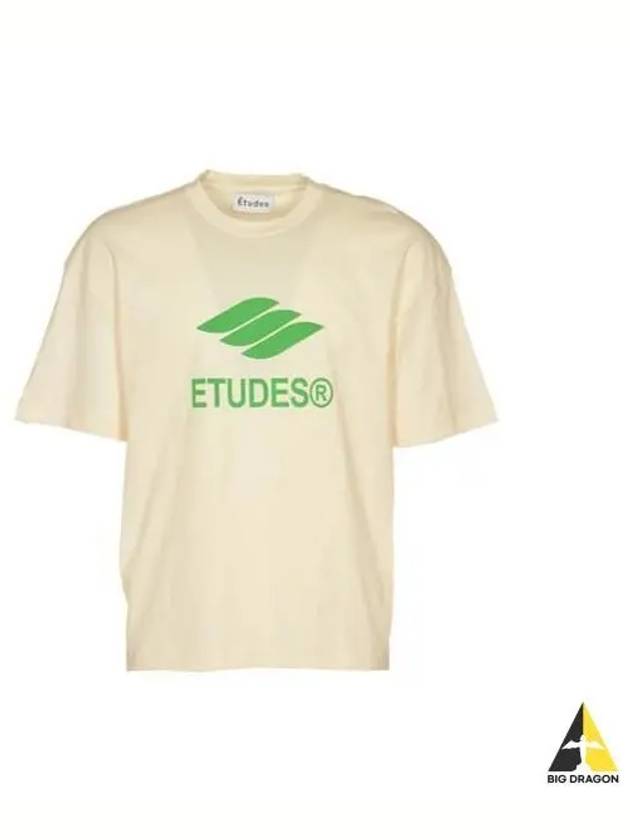 Etudes Studio ECCO Eco Print Short Sleeve Cream E23MM133 - ETUDES - BALAAN 1