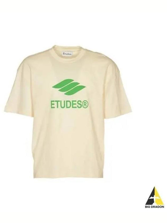 Etudes Studio ECCO Eco Print Short Sleeve Cream E23MM133 - ETUDES - BALAAN 1