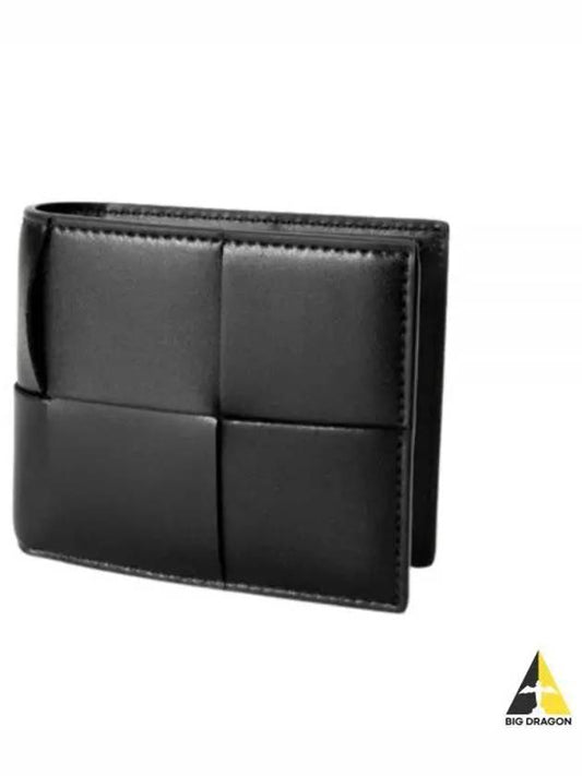 Maxi Intrecciato Coinpurse Half Wallet Black - BOTTEGA VENETA - BALAAN 2