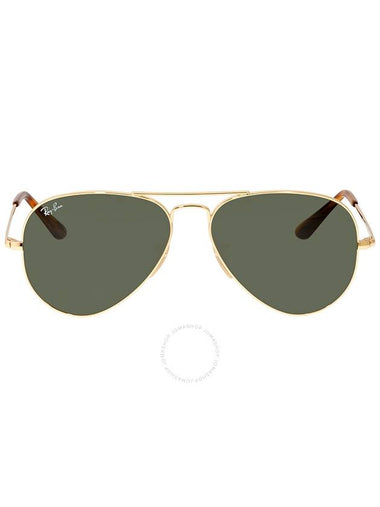 Ray Ban Aviator Metal II Green Classic G-15 Unisex Sunglasses RB3689 914731 55 - RAY-BAN - BALAAN 1