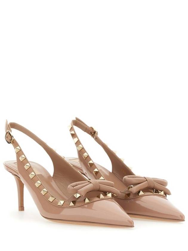 Rockstud bow slingback heel pink - VALENTINO - BALAAN 3