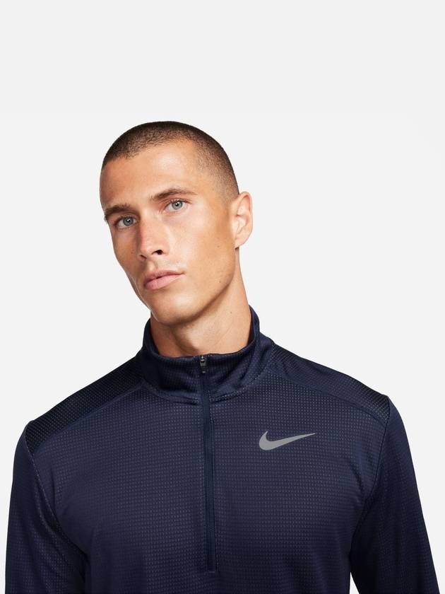 Pacer Dry Fit Half Zip Long Sleeve T-shirt Navy - NIKE - BALAAN 4