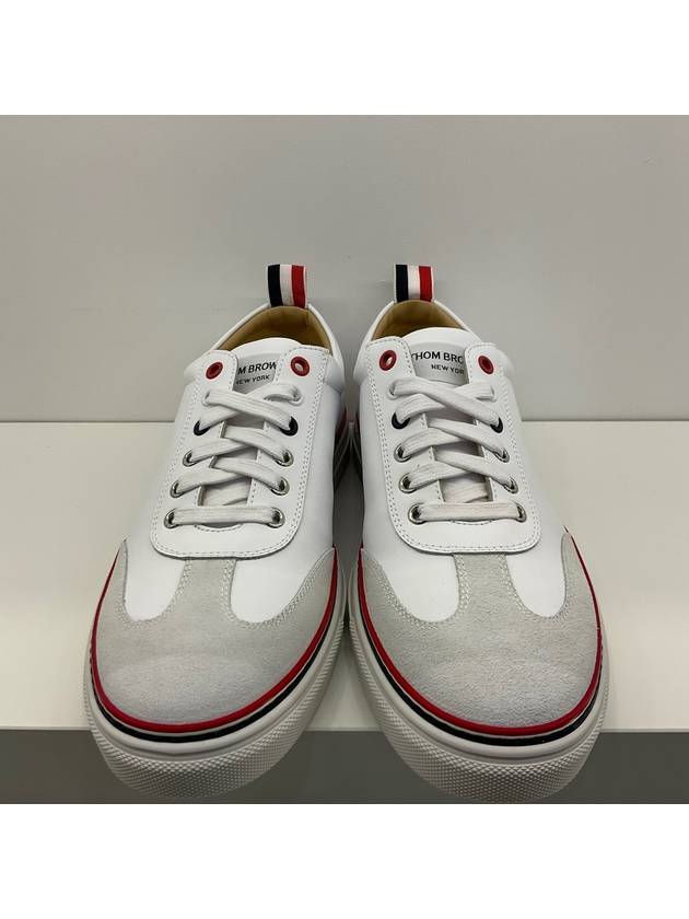 RWB Cupsole Rubber Calfskin Trainer Sneakers White - THOM BROWNE - BALAAN 8