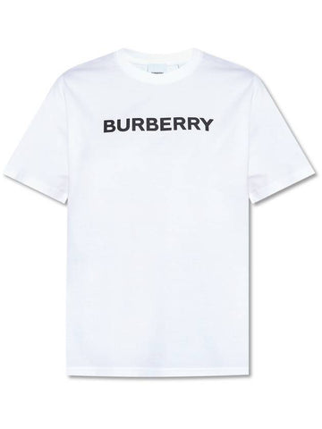 Logo Print Cotton Short Sleeve T-Shirt White - BURBERRY - BALAAN 1