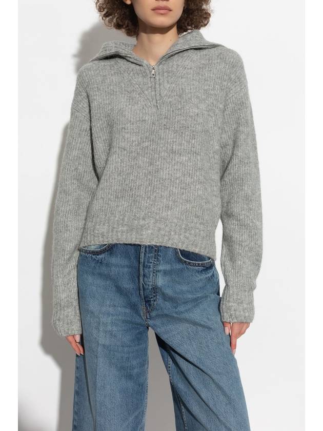 Officine Generale Sweater With Collar, Women's, Grey - OFFICINE GENERALE - BALAAN 3