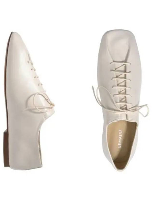 Souris Nappa Leather Flat Classic Derbies White - LEMAIRE - BALAAN 2