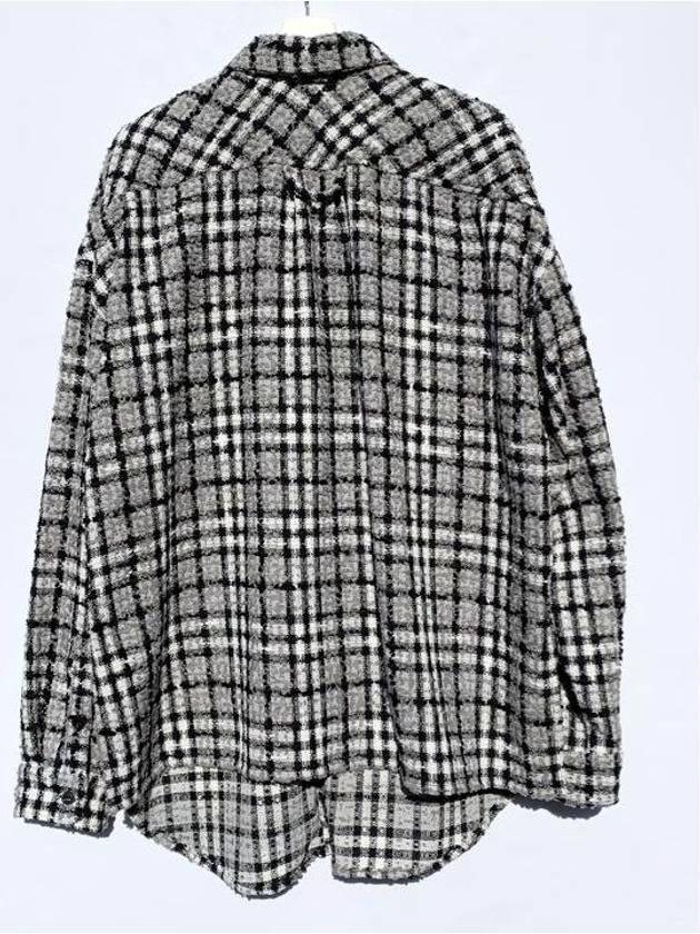 Face Connection Black & White Check Tweed Shirt jacket - FAITH CONNEXION - BALAAN 7