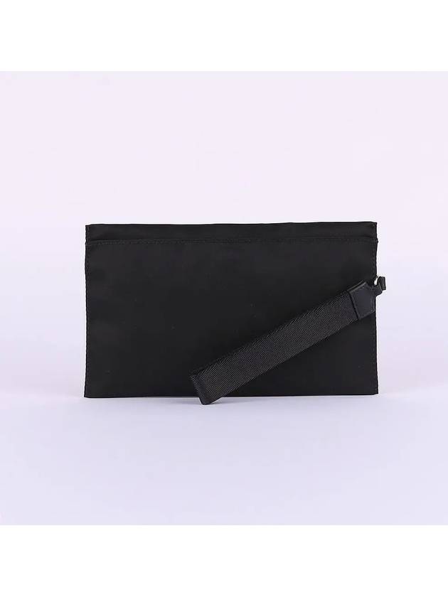 Logo Print Nylon Clutch Bag Black - BURBERRY - BALAAN 3