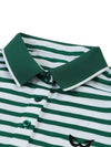 Poly Rayon Stripe Yoko Golf T-Shirt GREEN - WHITEBALL - BALAAN 9