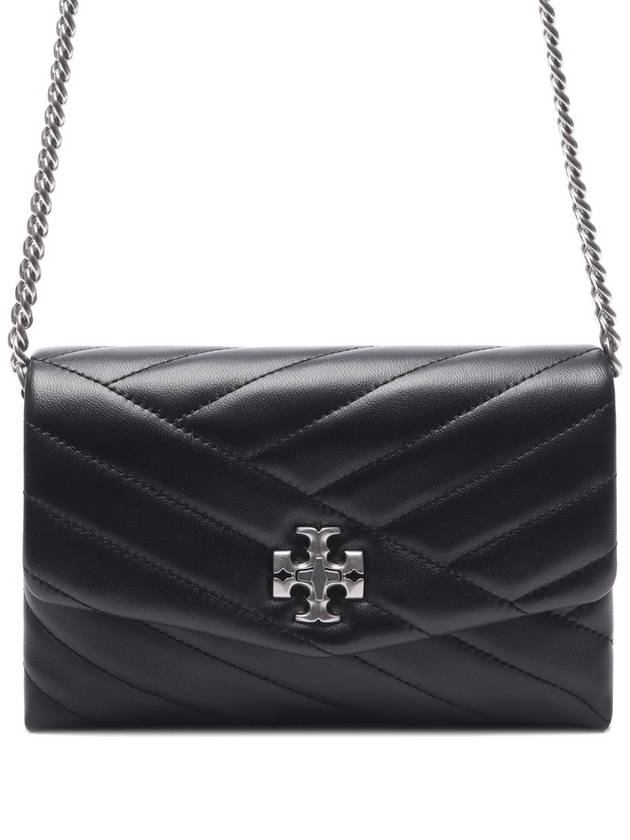 Kira Chevron Chain Long Wallet Black - TORY BURCH - BALAAN 3