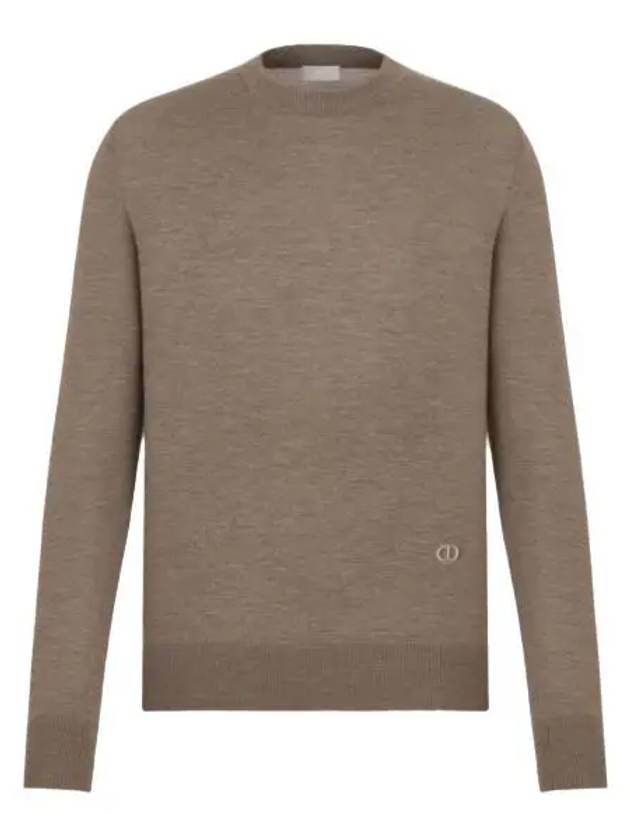 CD Icon Signature Cashmere Jersey Knit Top Brown - DIOR - BALAAN 2