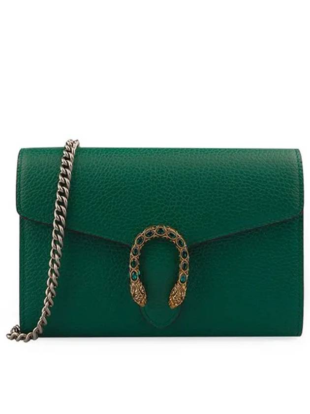 Dionysus Small Leather Chain Cross Bag Emerald Green - GUCCI - BALAAN 2