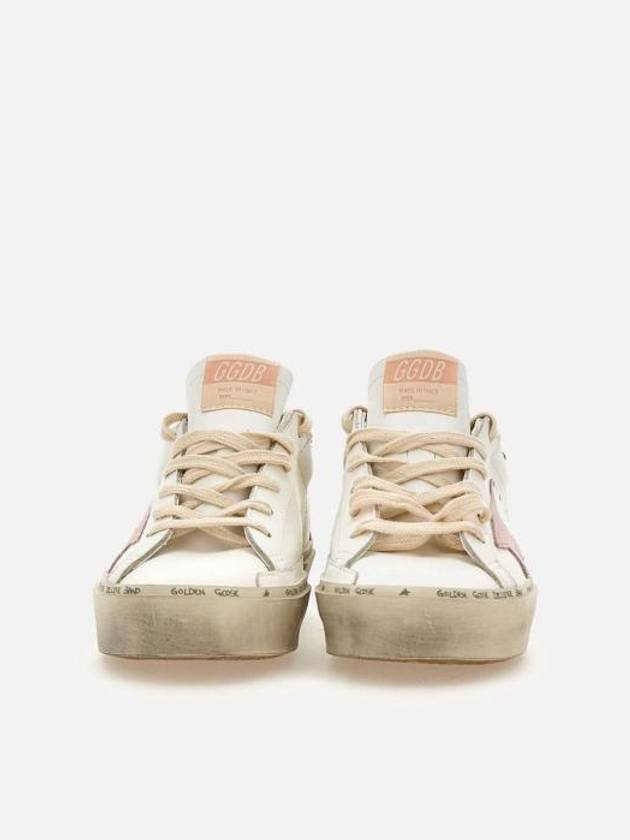 High Pink Star Glitter Low Top Sneakers White - GOLDEN GOOSE - BALAAN 6